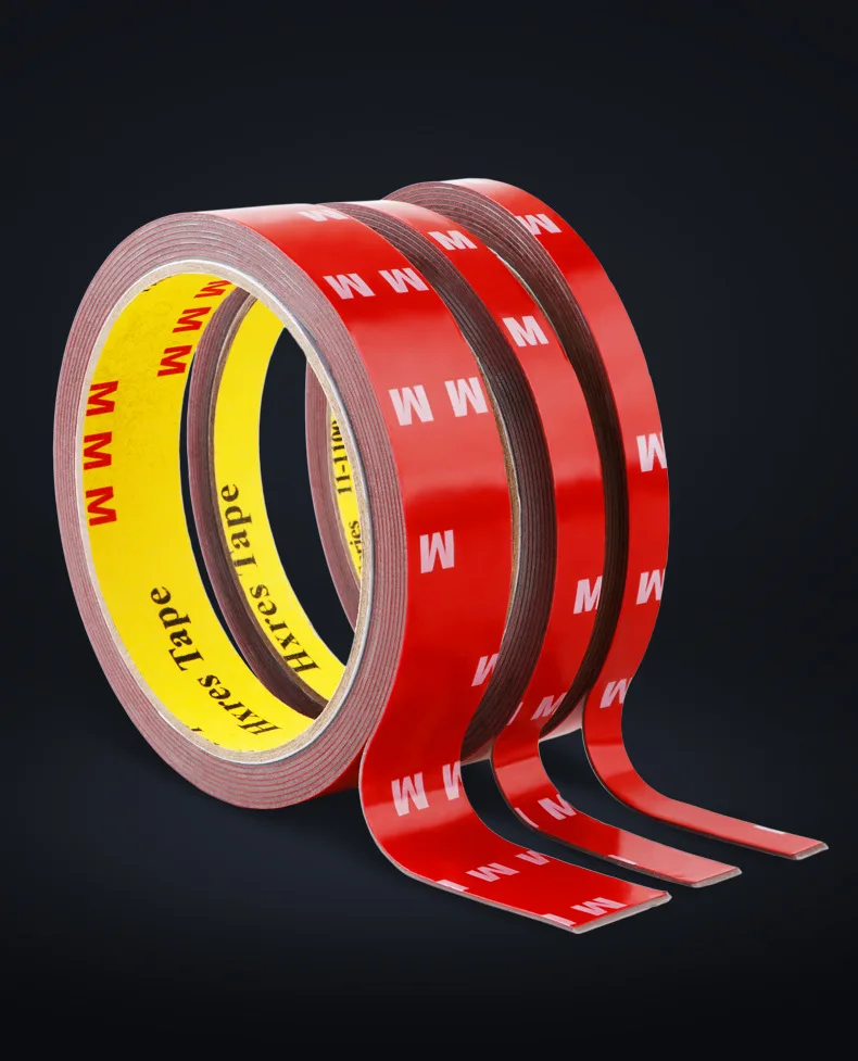 3m Long Acrylic Double-Sided Tape in Various Widths, Super Strong Adhesion, 0.8mm Thickness, High Viscosity, Suitable for Special Automotive Installation and Fixing, Leaves No Residue When Removed, for Household Fixing and Storage