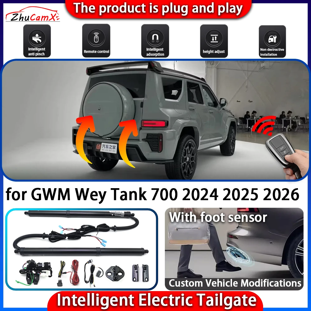 

ZhuCamX Smart Powered Tailgate System for GWM Wey Tank 700 2024 2025 2026 Automatic Intelligent Electric Trunk Lift Control Kit