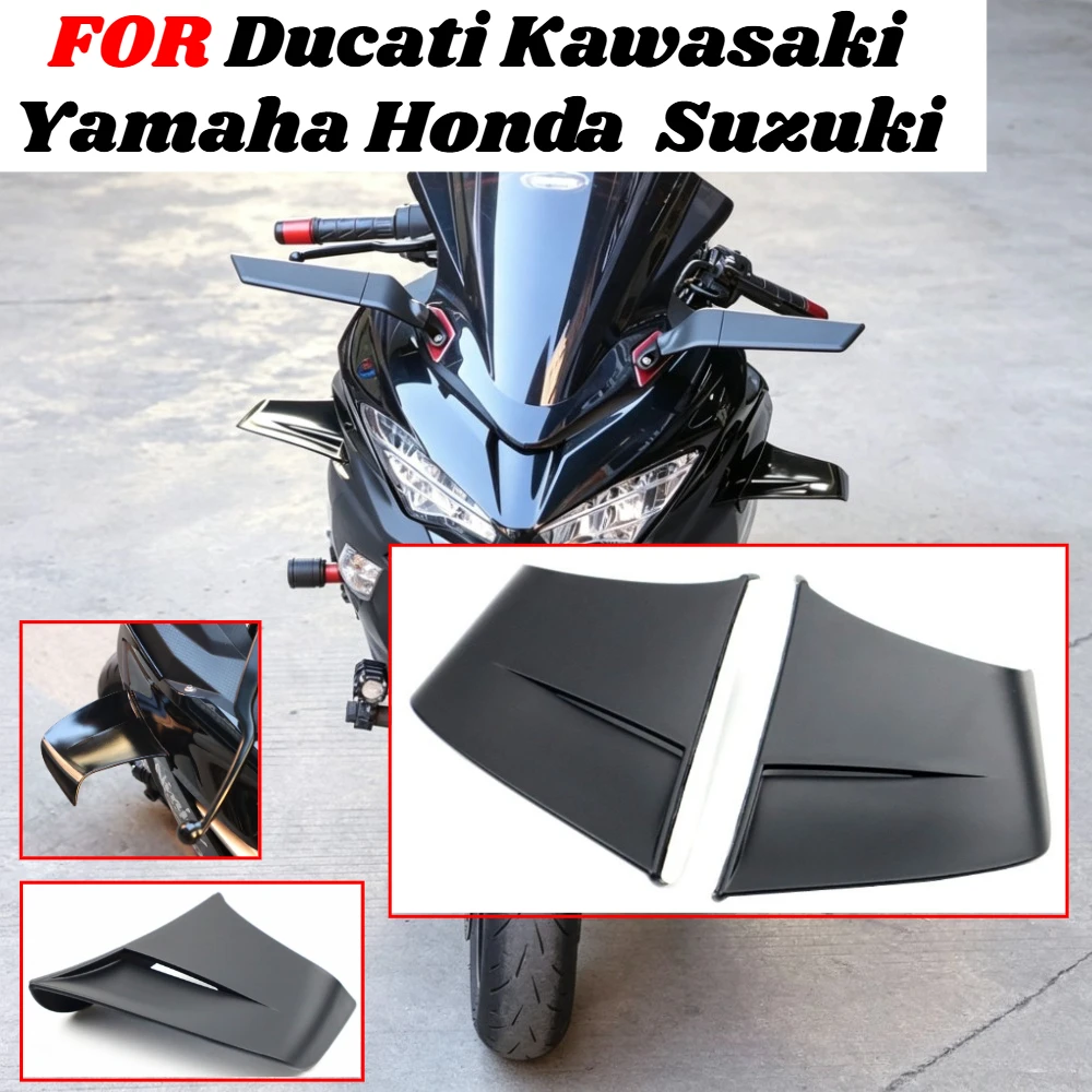 FOR Yamaha Kawasaki Suzuki Honda Ducati BMW Motorcycle Accessories General Fixed Wing Modification Fairing Crosswind Knife4color