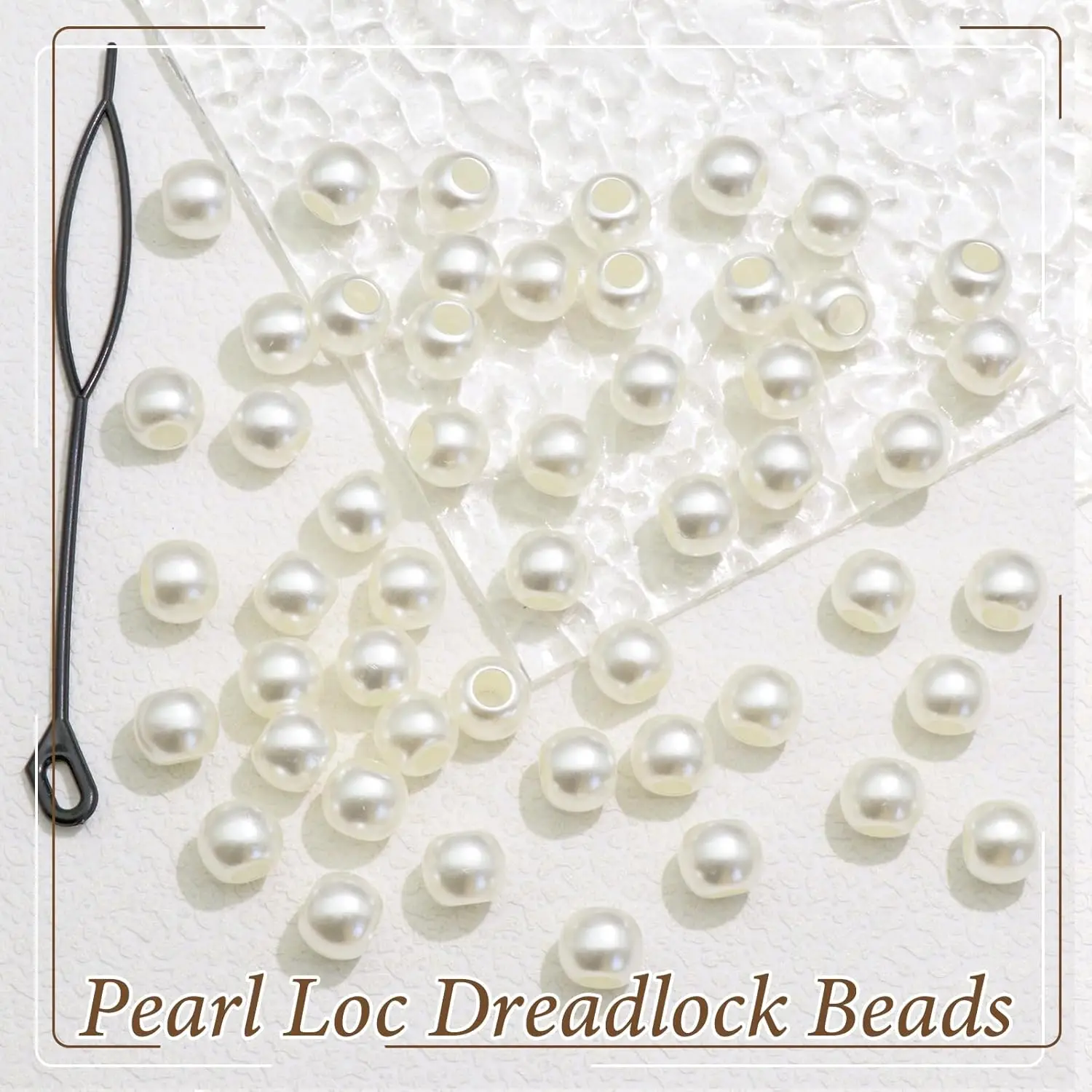 50 個のヘアビーズ三つ編み用パールホワイトドレッドロックビーズロックヘアジュエリー女性三つ編み装飾ヘアアクセサリー女の子のための