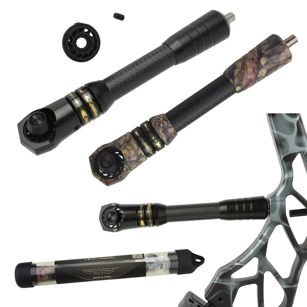 

Archery Bow Stabilizer Bar Carbon Fiber Shock Absorber 7 Inch Stabiliser Compound Bow Hunting Targeting Shooting Harmonic Damper
