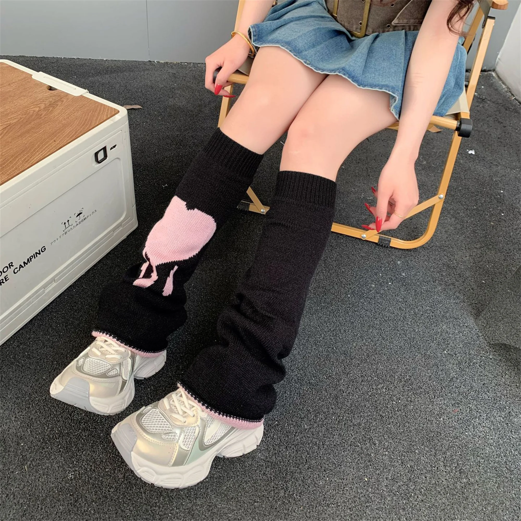 

Women Crochet Leg Warmers Colorful Striped Knee High Boot Socks Fashion Accessories for Winter Outfits and Events