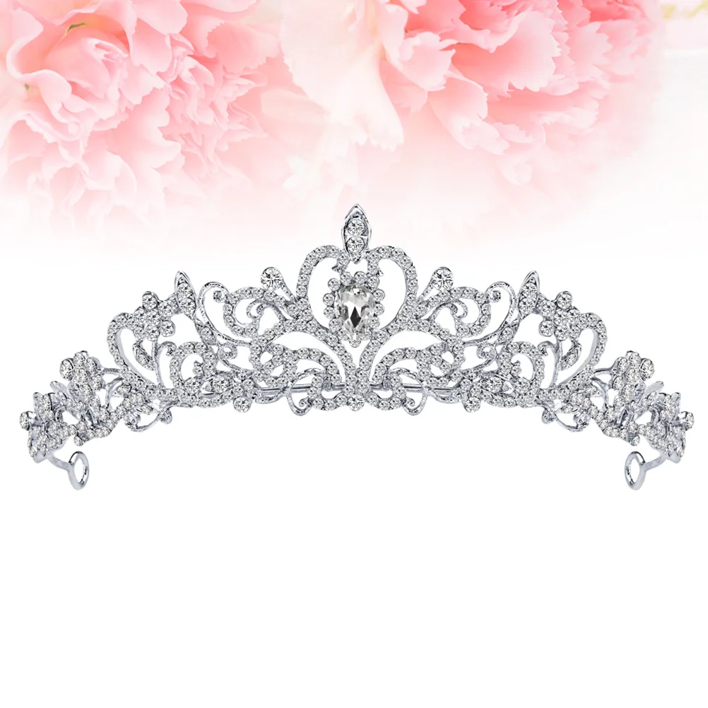 

Shiny Baroque Tiara Crown Rhinestones Headwear for Women Girls Special Occasions Silver Wedding Crown Wedding Headwear