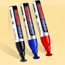 1pcs Big Waterproof  Marker Pen 4mm Write Point  Poster Oil Advertising/Graffiti Mark Pen Black Red Blue Paint Markers