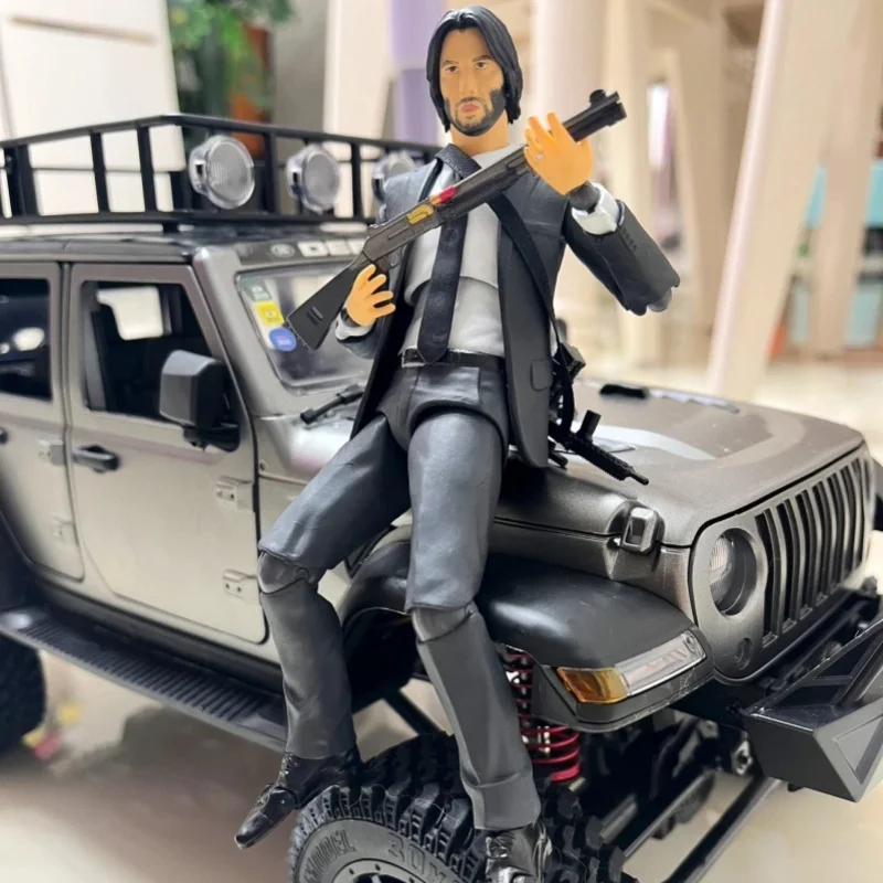 16cm john wick figura de ação modelo brinquedo pvc cão keanu reeves figura de ação estátua desktop coleção decoração presentes da criança