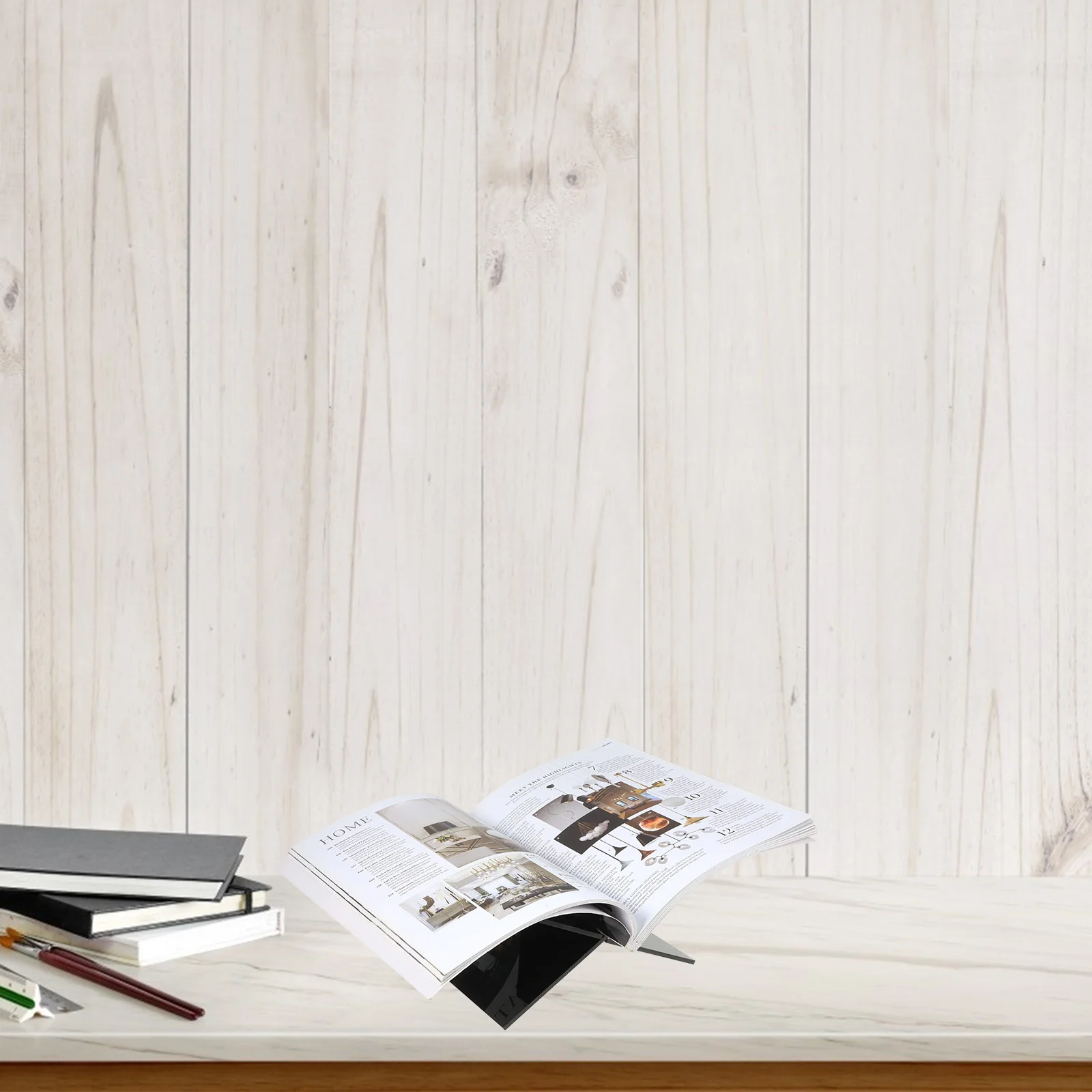 1 قطعة حامل الكتب الاكريليك سطح المكتب حامل كتب للكتب والمجلات الملفات الكتاب المقدس وصفة عرض الرف ديكور المنزل مكتب الدراسة