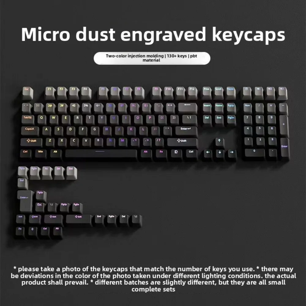 New engraved light-transmitting keycap PBT personality gradual change process adaptation cross shaft machine keyboard