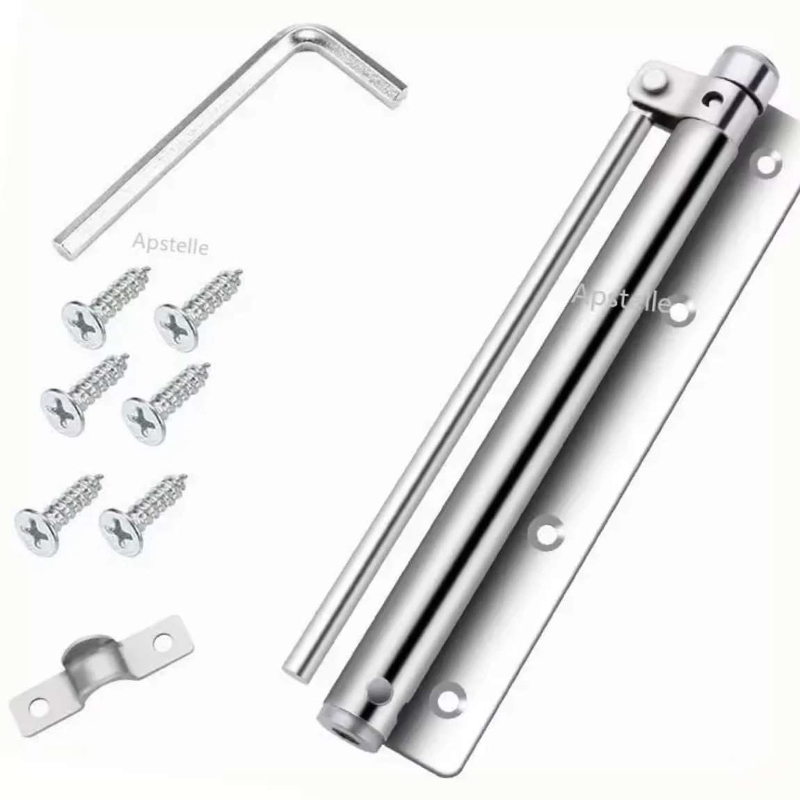 Automatic Door Closer Household Large Door Closer Simple Spring Mute Rebound Light Closer Invisible Door Hinge