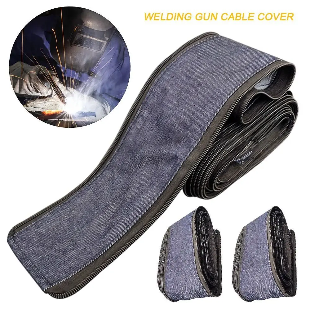 1Pc TIG Plasma Cutting Torch Welding Gun Cable Cover Cowboy Cloth Sleeve Practical Wear-resistant Cable Protective Sleeve