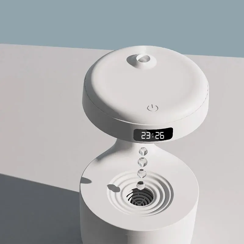 Water Droplet Air Humidifier Anti-Gravity Ultrasonic Cool Mist Maker Night Light Weightless Sprayer with LED Night Light 6