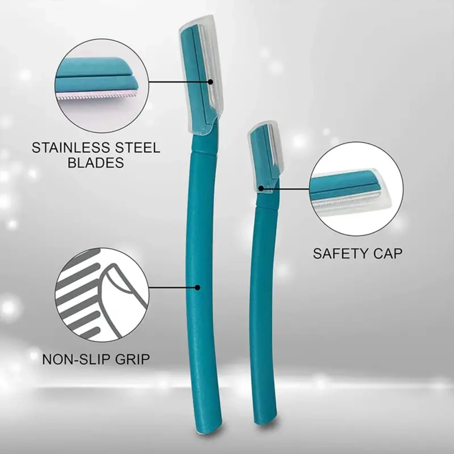 مجموعة ماكينة حلاقة رائعة لتجميل الحواجب والوجه مكونة من 6 قطع للنساء، ماكينة حلاقة لطيفة ومريحة للوجه وبشرة لا تشوبه شائبة