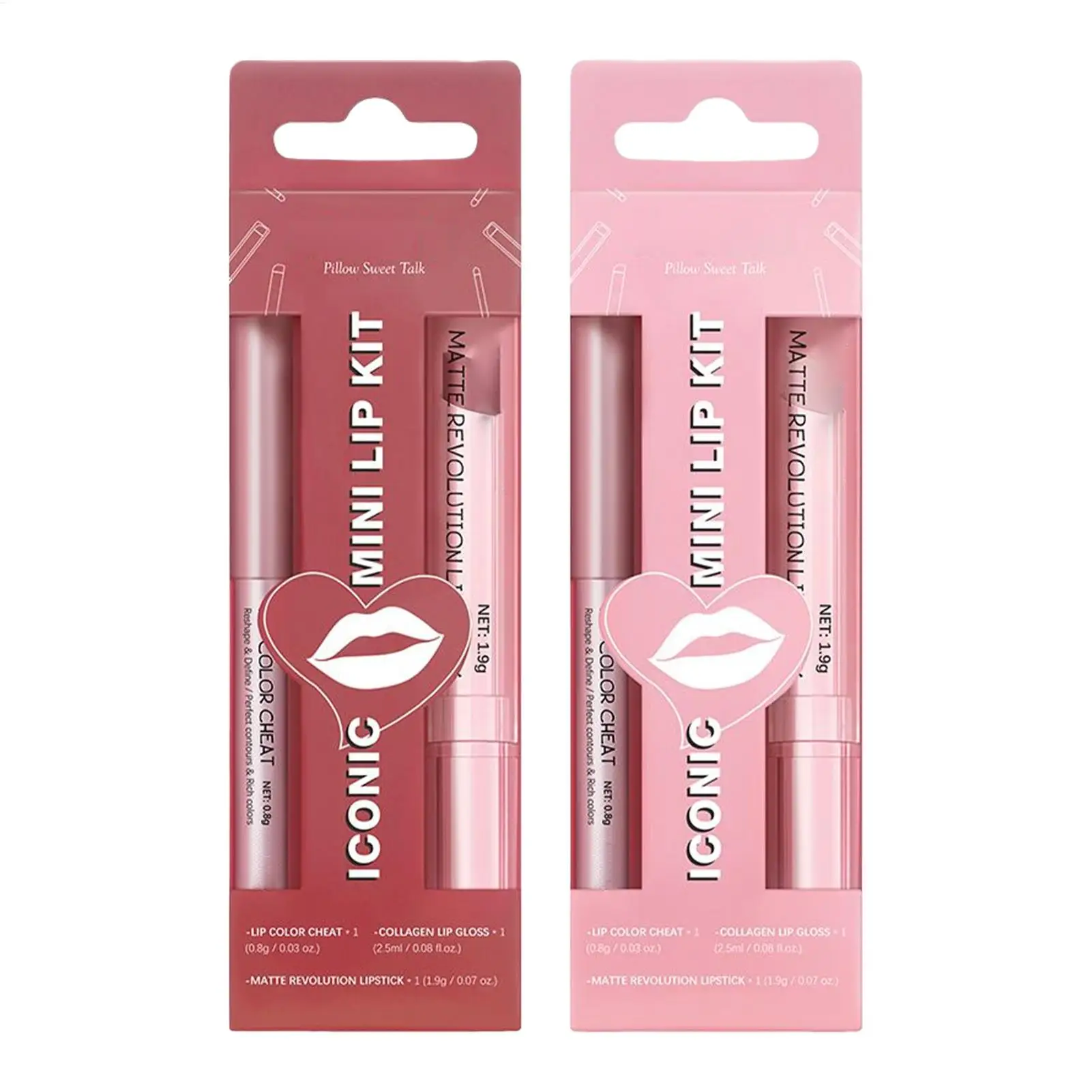 Lip Liner and Gloss Set Hydrating Long Lasting Waterproof Non-Smudge Lip Gloss Makeup Smudge-Proof Matte Lipstick Smooth Lip Kit