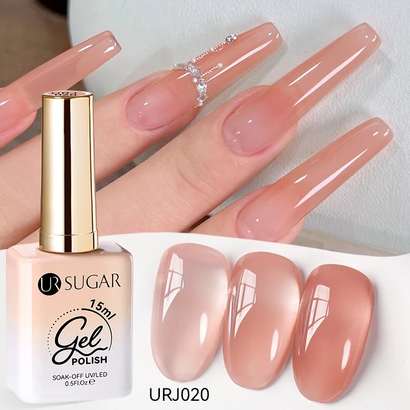 UR SUIKER 15 ml Jelly Gel Nagellak Zwart Rood Roze Kleur Semi Permanente Nail Art Manicure Losweken LED UV Gel nagellak