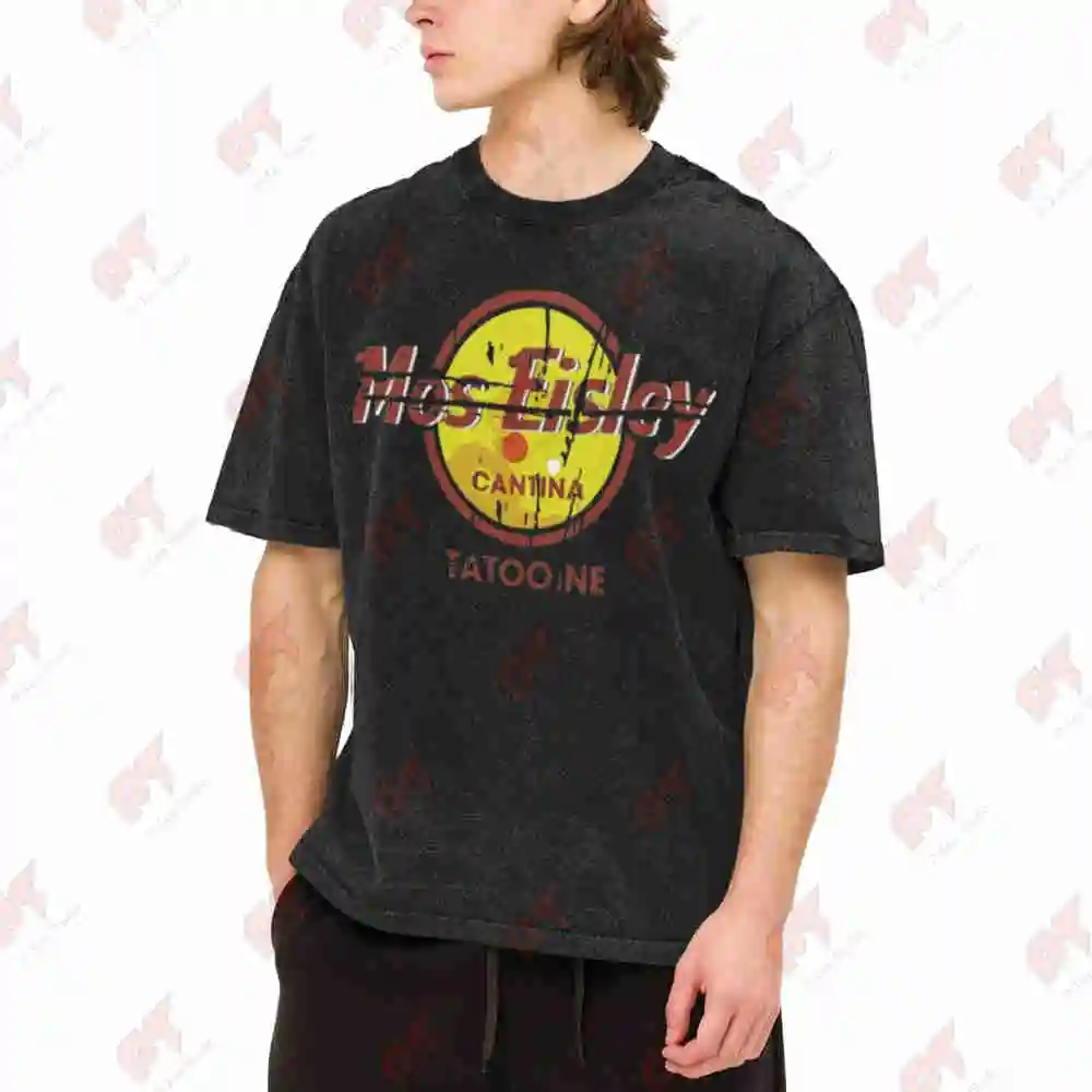 Mos Eisley Cantina Tatooine Best Bar Universe Vintage Washed Tee Pure Cotton T-Shirt