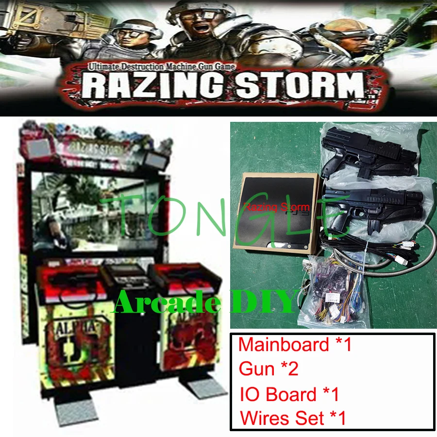 

Arcade Razing Storm Shooting Gun Game Assembly Used Motherboard kit for DIY Simulator Video Game Machine Parts Replacement