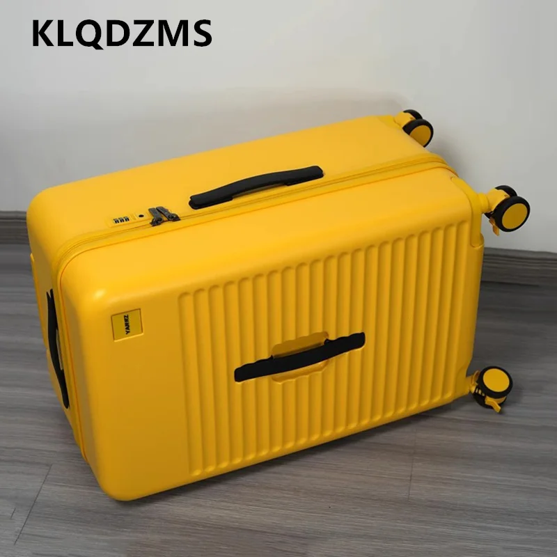 KLQDZMS حقيبة على عجلات سعة كبيرة حقيبة تروللي بعجلات طالب الأسرة أساسيات السفر 24 "26" 28 بوصة عجلة عالمية الأمتعة #5