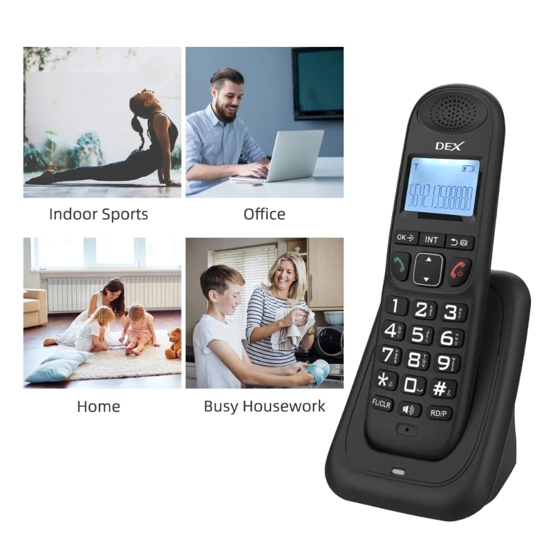 Cordless Telephone With Multi Languages Caller Display Handfree Backlit Phone Handsfree For Home Office Desktop D1003