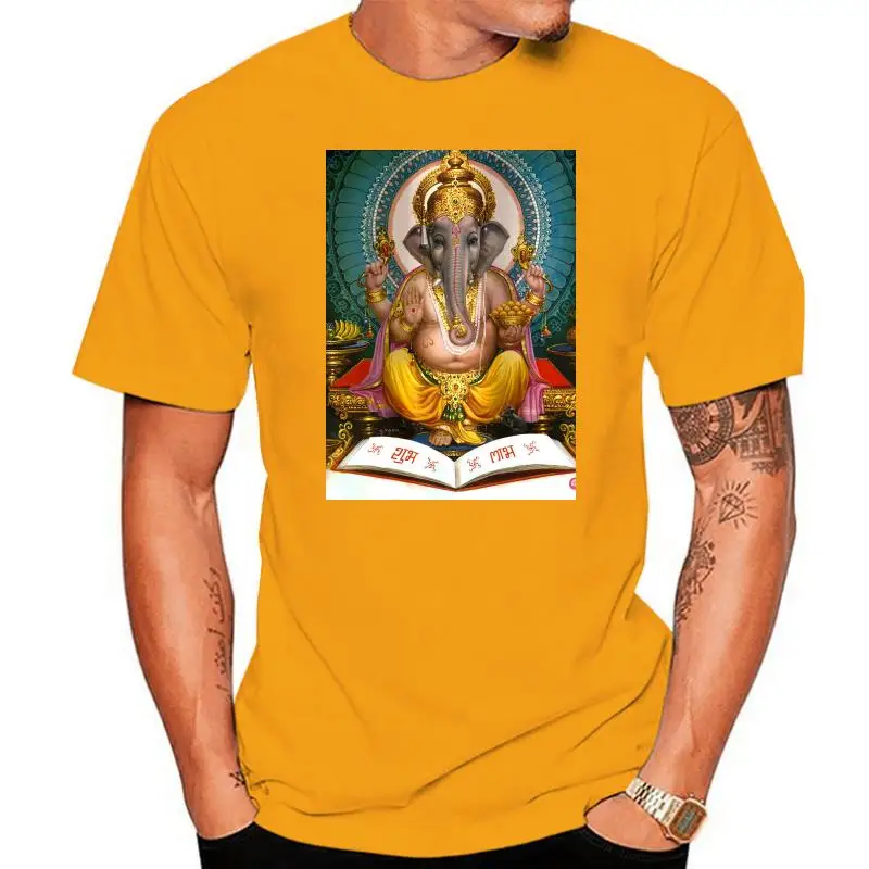 Ganesh T shirt Kali Shiva Krishna Hinduism Yogaer Goddess Meditation Mens T-Shirt Summer O Neck Cotton Normal