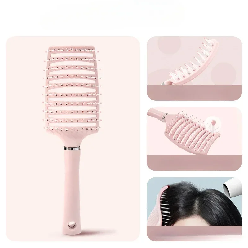 Big curved comb Hairbrush Air Cushion Comb Fluffy Anti-Hair Loss Massage Hair Brush For All Hair Types For Long Thick Thin Curly image 5