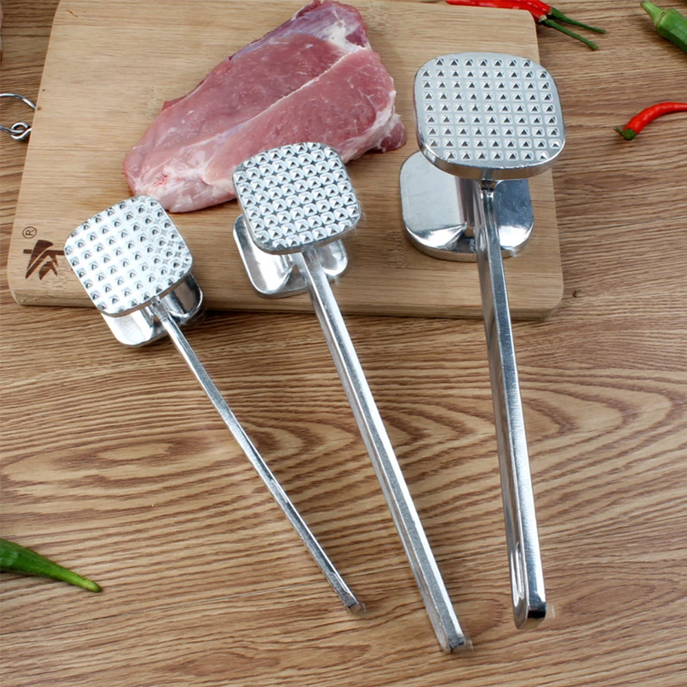 

1PC Aluminum Alloy Hammer Steak Beef Pork Meat Tenderizer Metal Hammer Mallet Double-Sided Tenderizer Kitchen Meat Cutting Tool