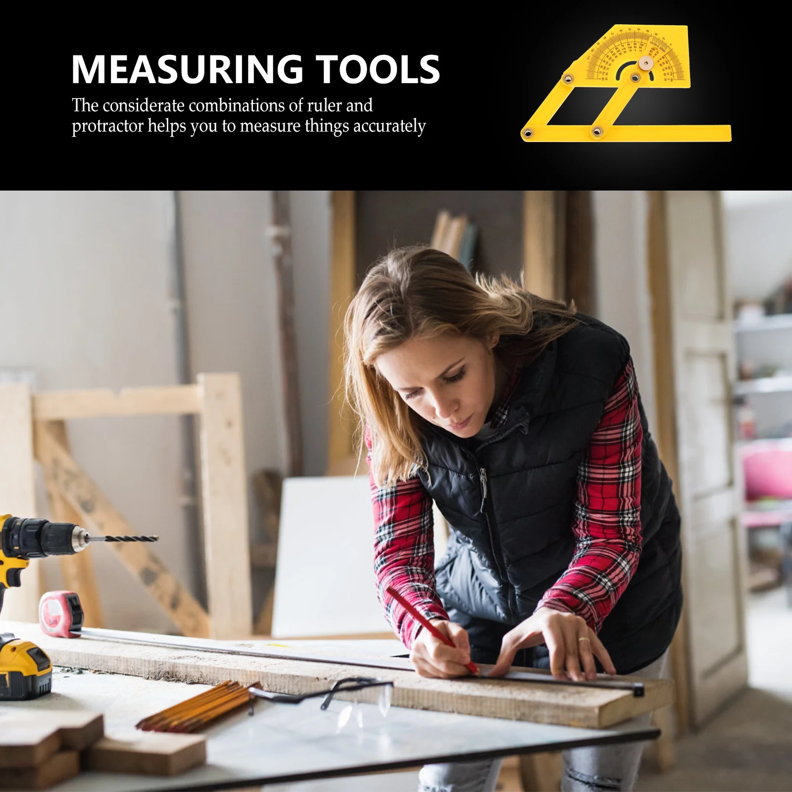 

2 pcs Protractor Finder Ruler Woodworking Measurement Tool Abs Angle Gauge For Construction Cabinet Making Angle Measuring Ruler