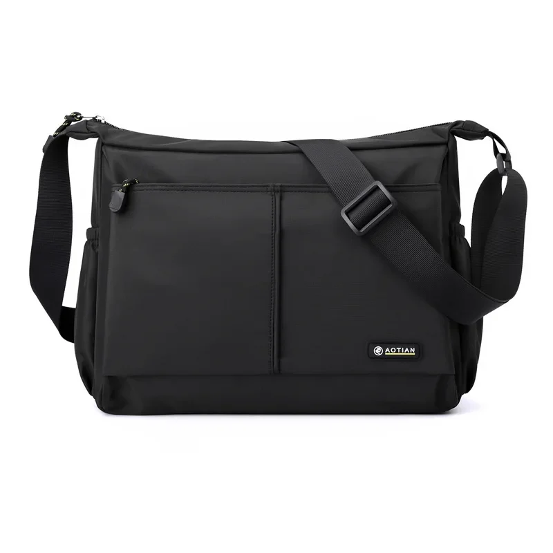 New Horizontal Version Men's Shoulder Bag Outdoor Travel Crossbody Bag Simple and Fashionable Oxford Cloth Messenger Bags