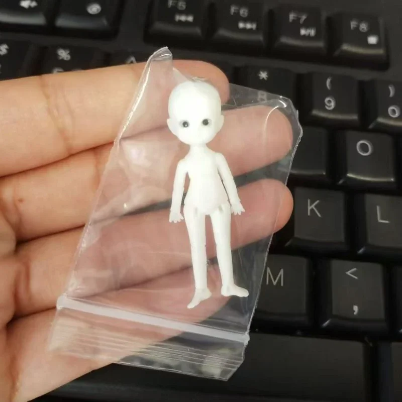 New Mini Bjd Doll, Height 4.5cm, No Makeup, Resin 3D Printing,Diy Girl Toys Dress Up Doll Accessories