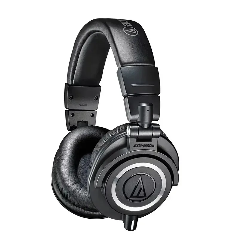 Originele Audio-Technica ATH-M50x Professionele Studio Monitor Hi-Fi Geluid Opvouwbaar Design Hoofdtelefoon Over-Ear Bedrade Headset