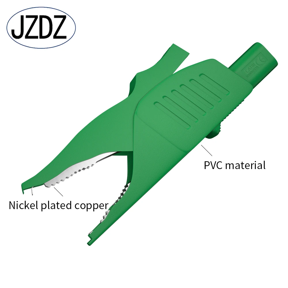 JZDZ Heavy Duty Alligator Clips Full Insulated Safe Crocodile Clips with 4mm Banana Jack Socket for electrical Test J.60042