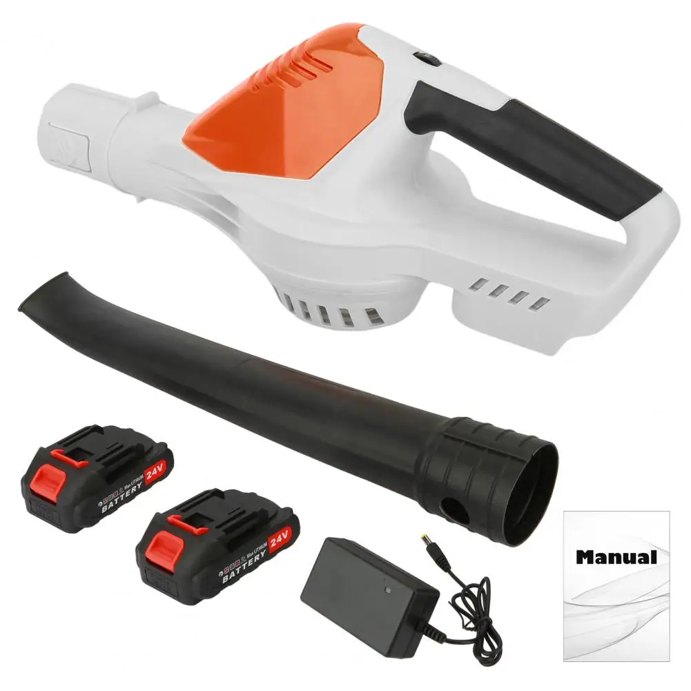 Handheld Cordless Leaf Blower, Electric Leaf Blower with 2 Batteries and 1 Charger, 24V Battery Powered Leaf Blowers for Lawn Ca