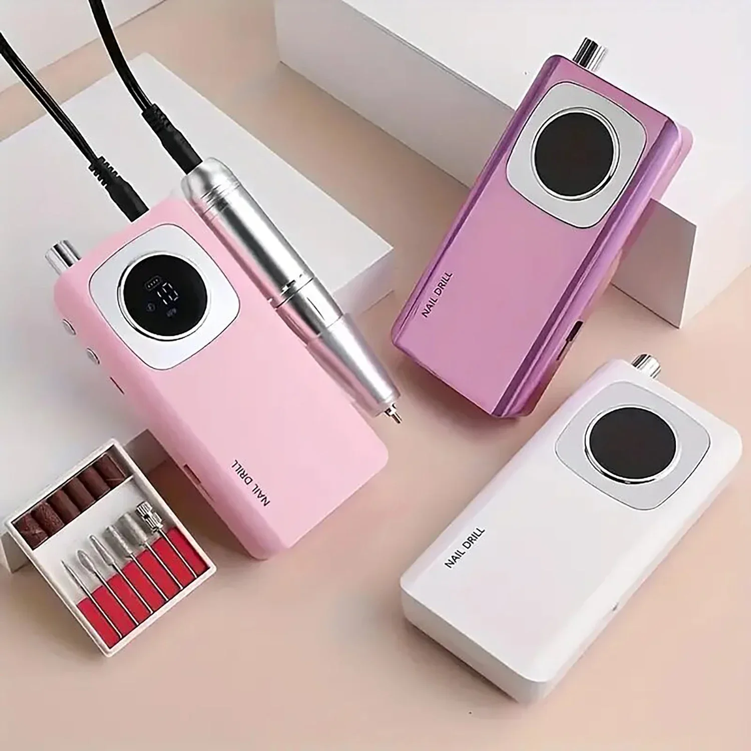 Perceuse à ongles électrique Portable 45000 tr/min, outil de retrait et de polissage des ongles en acrylique rechargeable, adapté aux salons de manucure