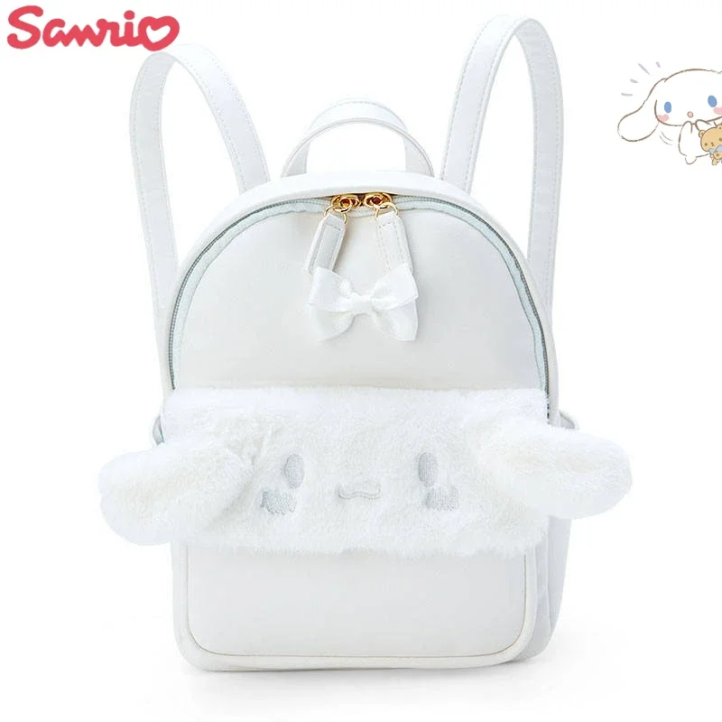 Kawaii Cinnamoroll Kawaii Backpacks Women Plushes PU Leather Mini Backpack Kindergarten Children School Bags Girls Shoulder Bag