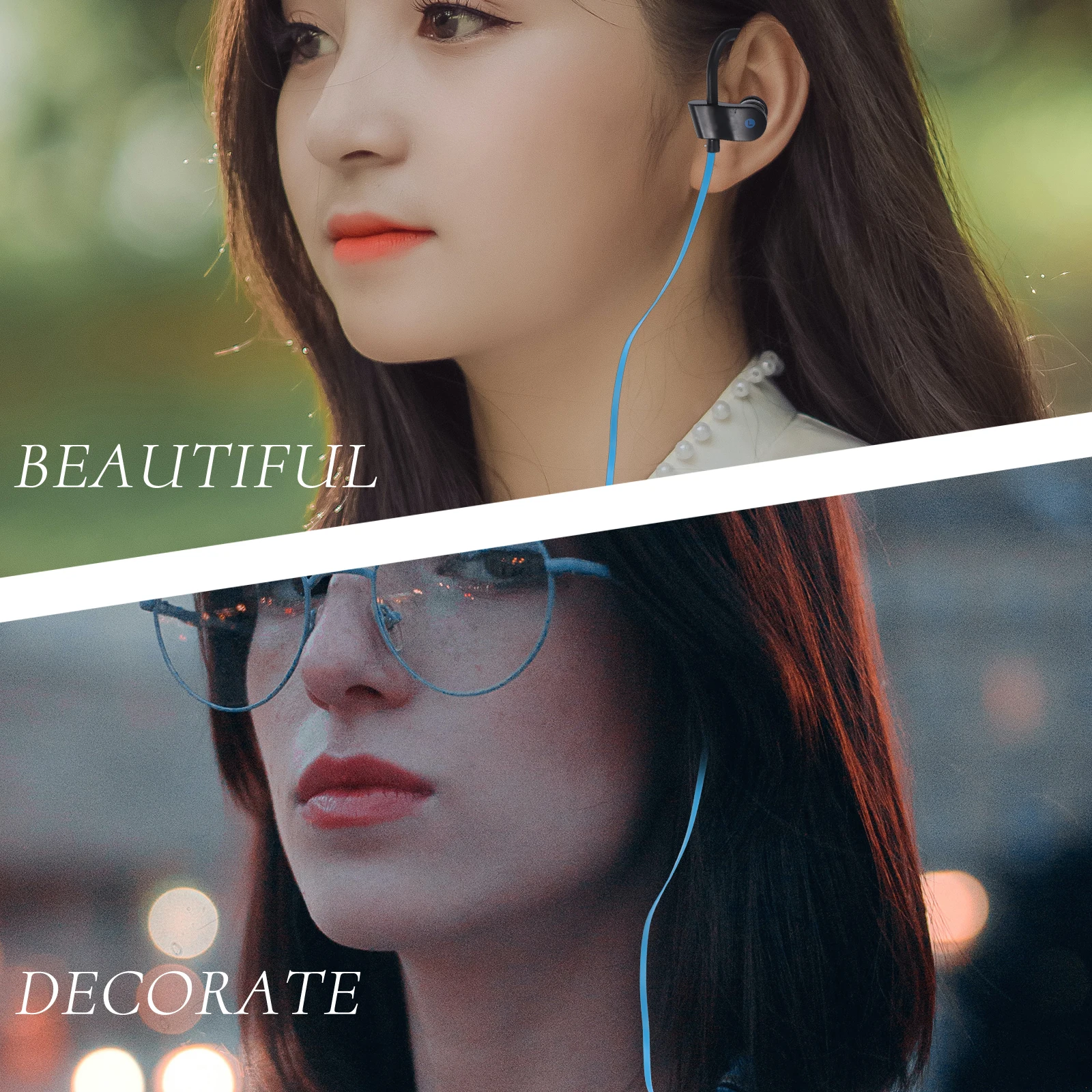 

Hanging Ear Sports Earphones Stereo Headset Microphone High-Quality Tpe Cable 1.2M 3.5Mm Silver Plated Plug 10Mm Speaker 6U