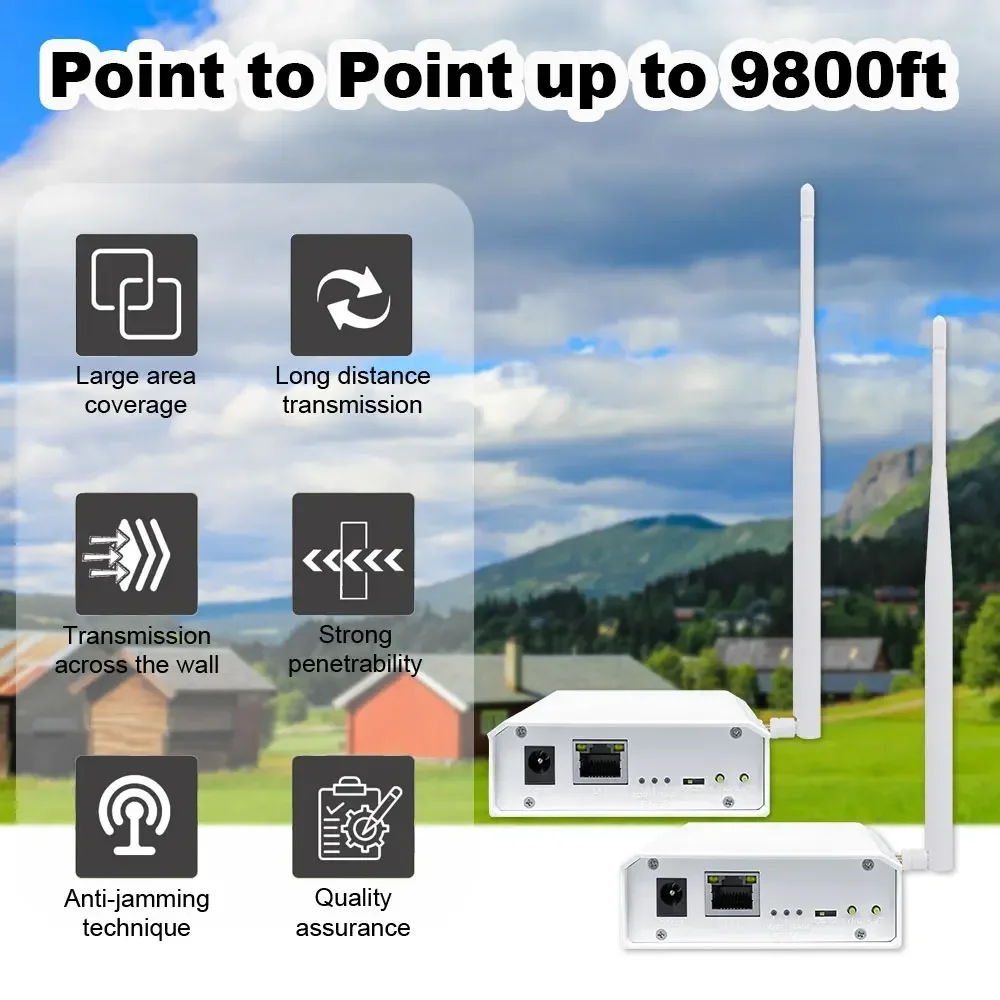 Imagem -03 - Wireless Wifi Halow Bridge Versão Aprimorada para Transmissão de Longa Distância de 3km Velocidade Mais Rápida e Penetração Mais Forte Novo 2023