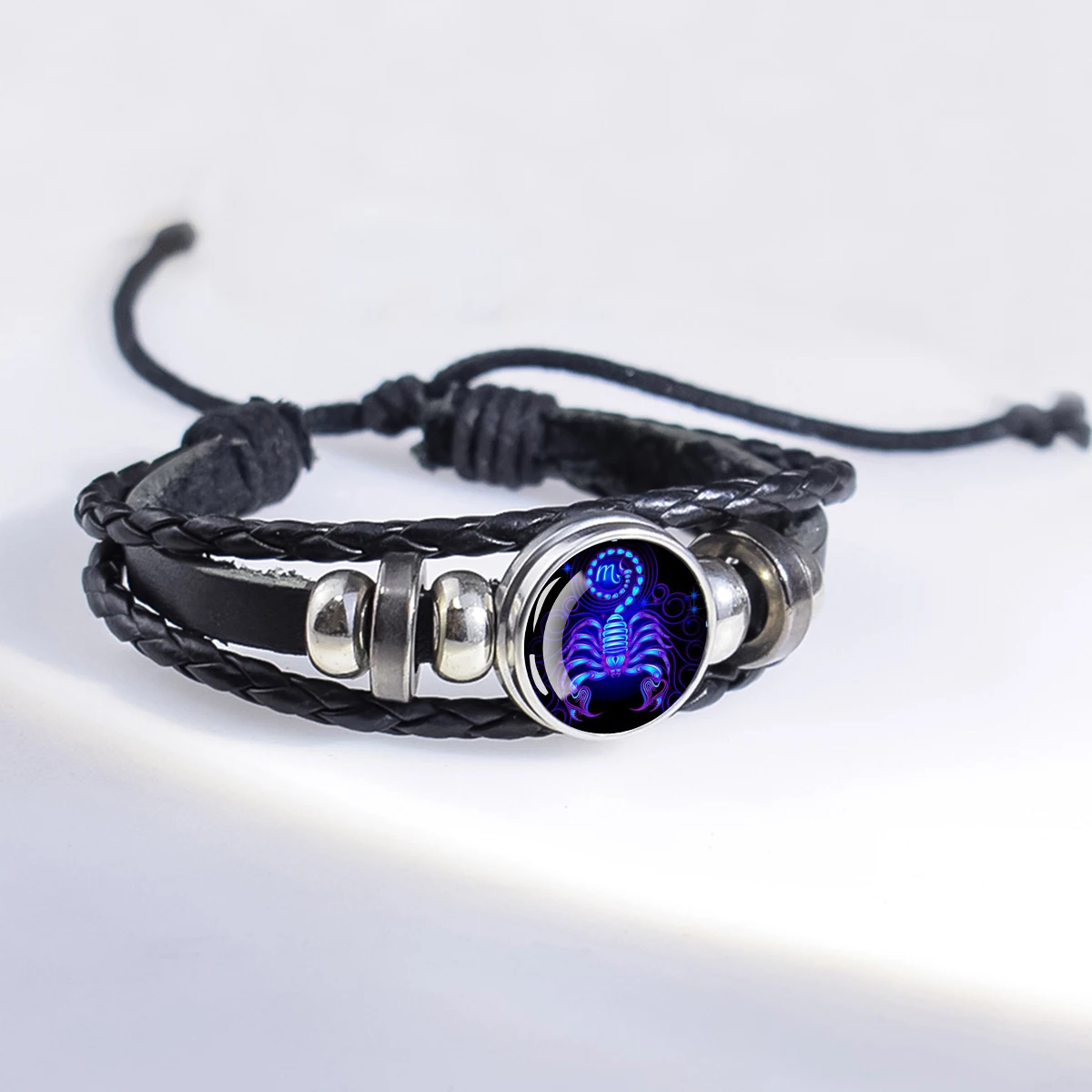 12 كوكبة قبة الزجاج اليدوية سوار قابل للتعديل كوكبة الحمل الجوزاء ليو الجدي زودياك أصدقاء هدية عيد ميلاد