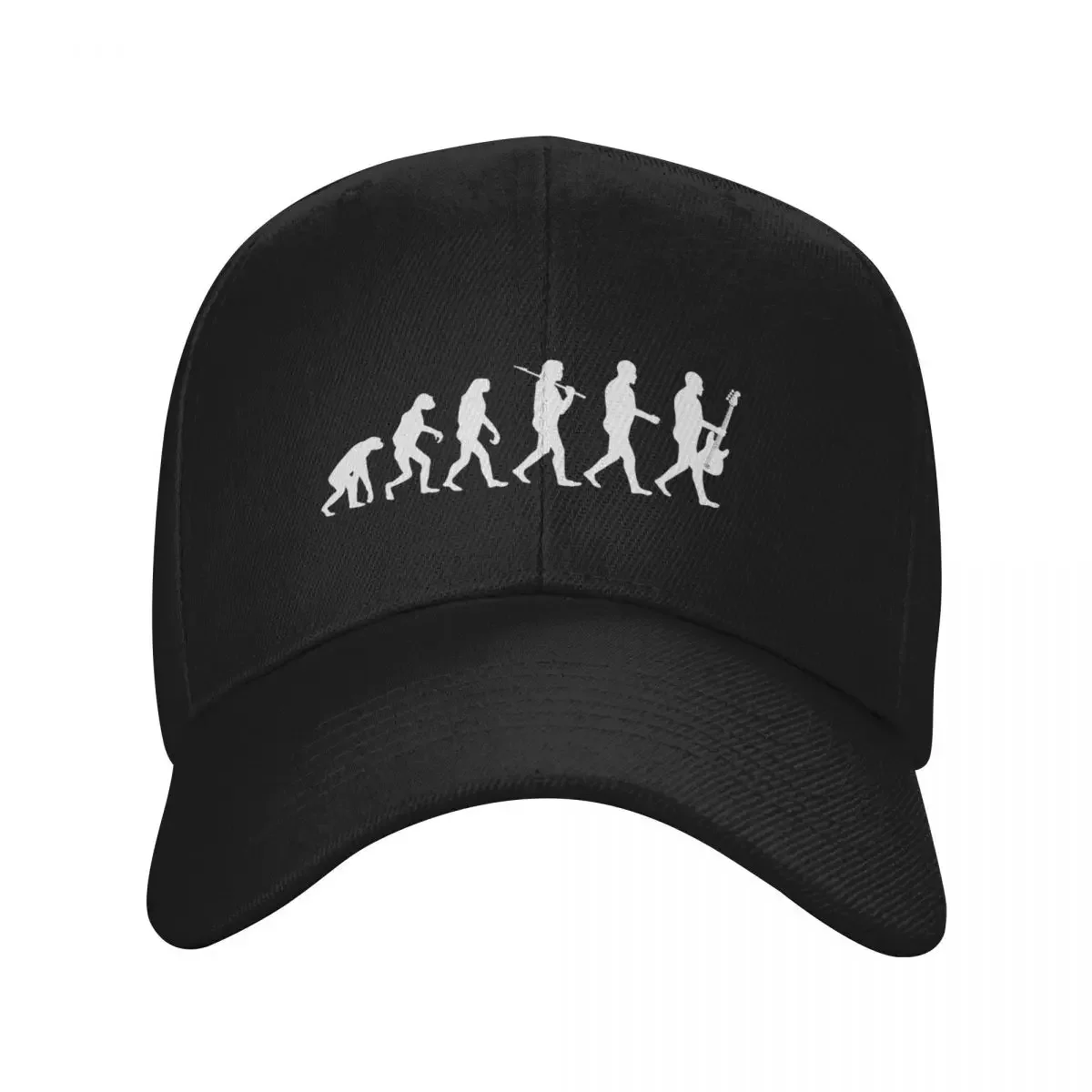 

Bass guitar evolution Baseball Cap Hat Luxury Brand New In The Hat Fishing cap Women's Beach Visor Men's