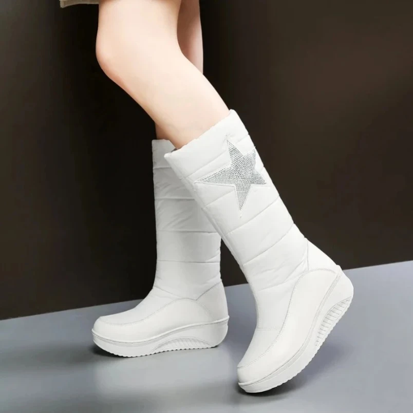 

Новое поступление 2025, зимняя теплая женская обувь из 100% воловьей кожи, зимние сапоги на градусы, повседневные непромокаемые женские ботинки