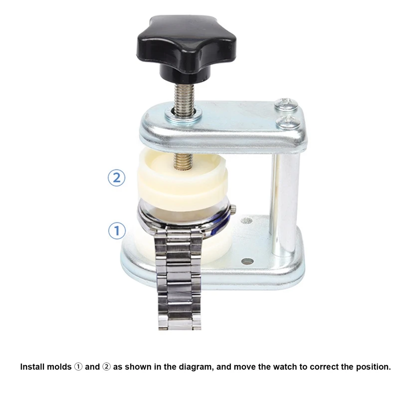 13 قطعة مشاهدة حالة الصحافة يموت ساعة كريستال الجبهة جراب لظهر الجوال برغي الصحافة ضاغط إغلاق الساعات طقم تصليح