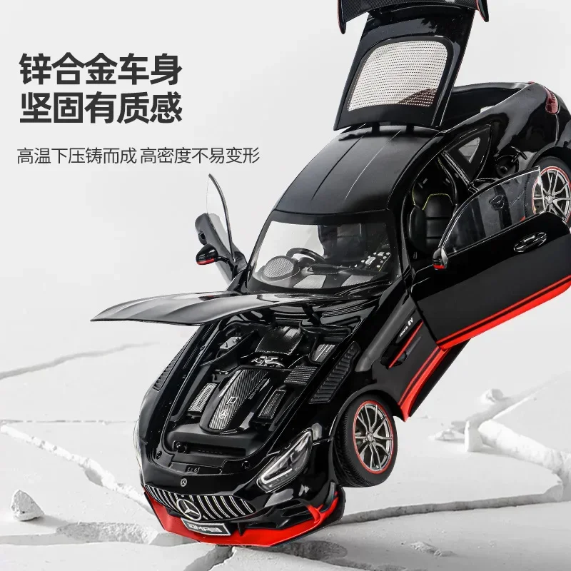 1:18 Mercedes Benz GTR Black Samurai Alloy Sports Car Model Decoration Collection Gift