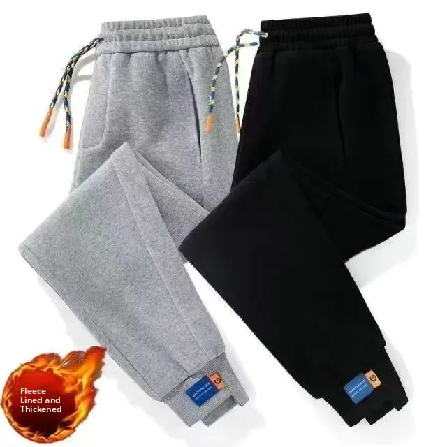

Men's Fce Lined Thiened Casual Pants Loose Fit Harlan Sweatpants Korean Sle Winter Faion plus Size Loose Trousers