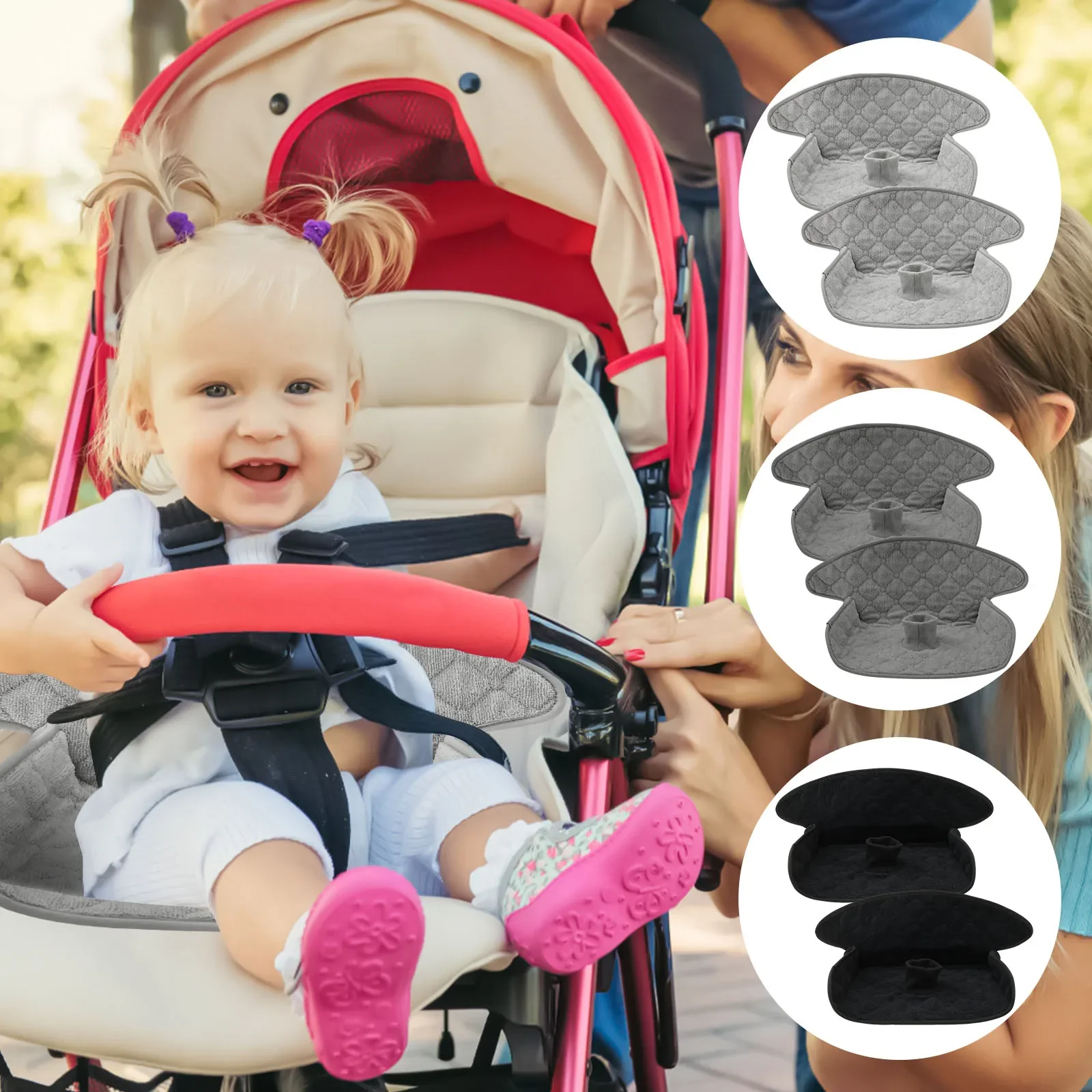 2 Pcs Baby Piddle Pad Polyester Toilet Training Piddle Pad Cover 4 Layer Leakproof Infant Car Seat Protector Stroller Seat Pad view 6