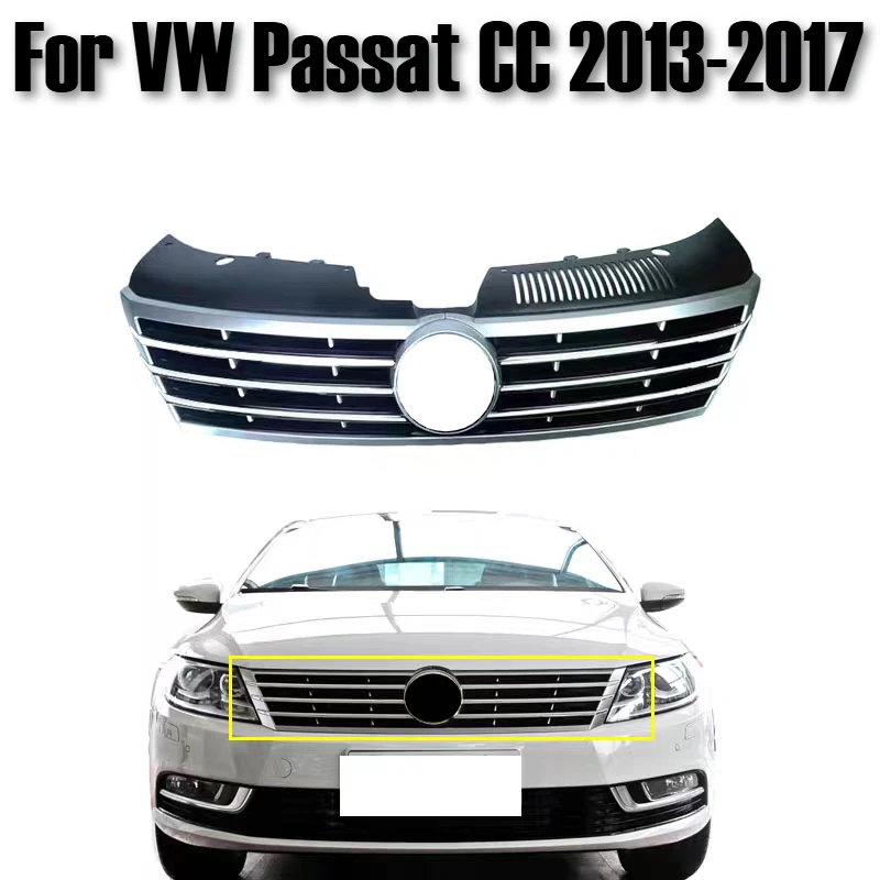 

Для Volkswagen VW Passat CC 2013-2017 центральная решетка переднего бампера медовая сетка решетки радиатора автомобильные аксессуары