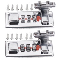 2 Sets Password Lock Latch Jewelry Wooden Box Fixed Lock Handmade Luggage Suitcase Coded Locks Furniture Hardware with Screws