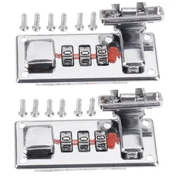 2 Sets Password Lock Latch Jewelry Wooden Box Fixed Lock Handmade Luggage Suitcase Coded Locks Furniture Hardware with Screws