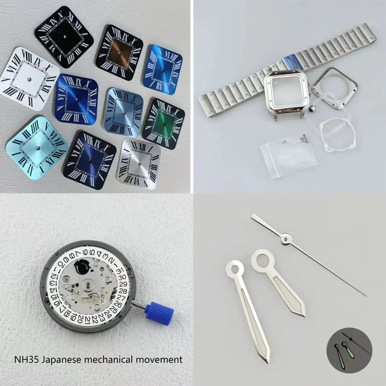 

Watch accessories 27mm OEM NH/35 Santos No Logo Sterile Watch Accessories 38mm OEM Santos Case