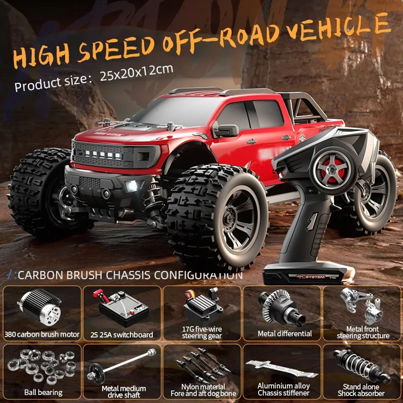 New Remote Control Car 1:18 4WD Scale All Terrain 18102 High Speed Cool Professional Drift Racing Children's Toys Xmas gift