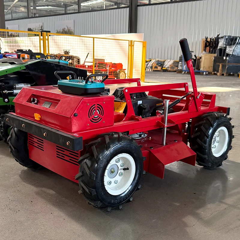 Customized Automatic Lawn Robot Mower Grass Cutting Machine Track Cutter Lawn Mower With Remote Control for Sale