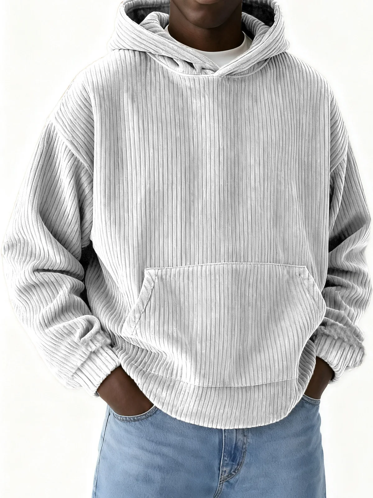 2026 Herren-Hoodie Corduroy Streetwear Y2k Vintage Kleidung Angebote Hohe Qualität Willkommensangebot 90er Jahre Oversize Herren-Kapuzenpullover – Detail 16