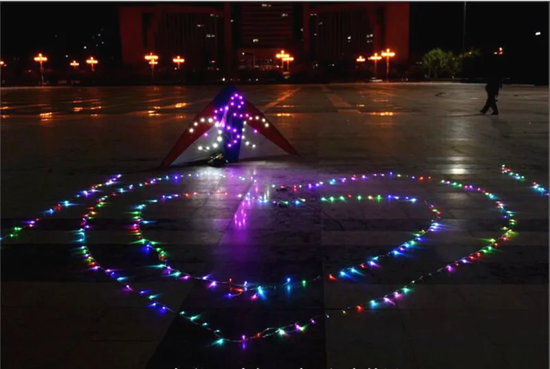 10 m LED-Lampe, 5 m, LED-Drachen-Schnur, fliegendes Outdoor-Spielzeug, Drachen, Sport-Freizeit, professioneller Drachen, Gel-Blaster, Ripstop-Drachen-Drachen