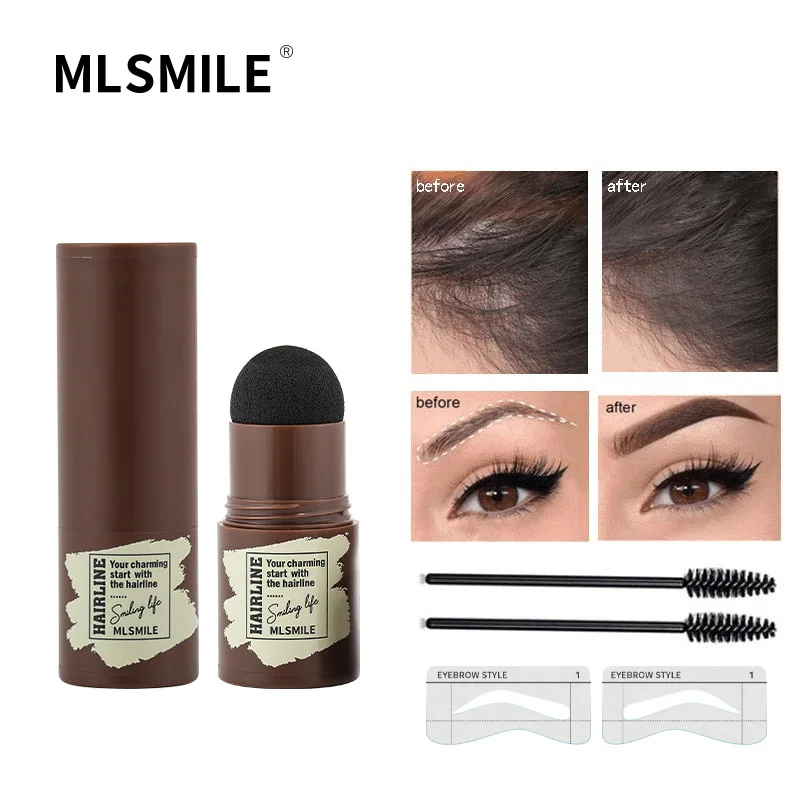 MLSMILE Hairline Pen, Covering Modifying Hairline Shadow Stick, Filling, Patching, Hair Seam, Eyebrow Powder, Hairline Powder